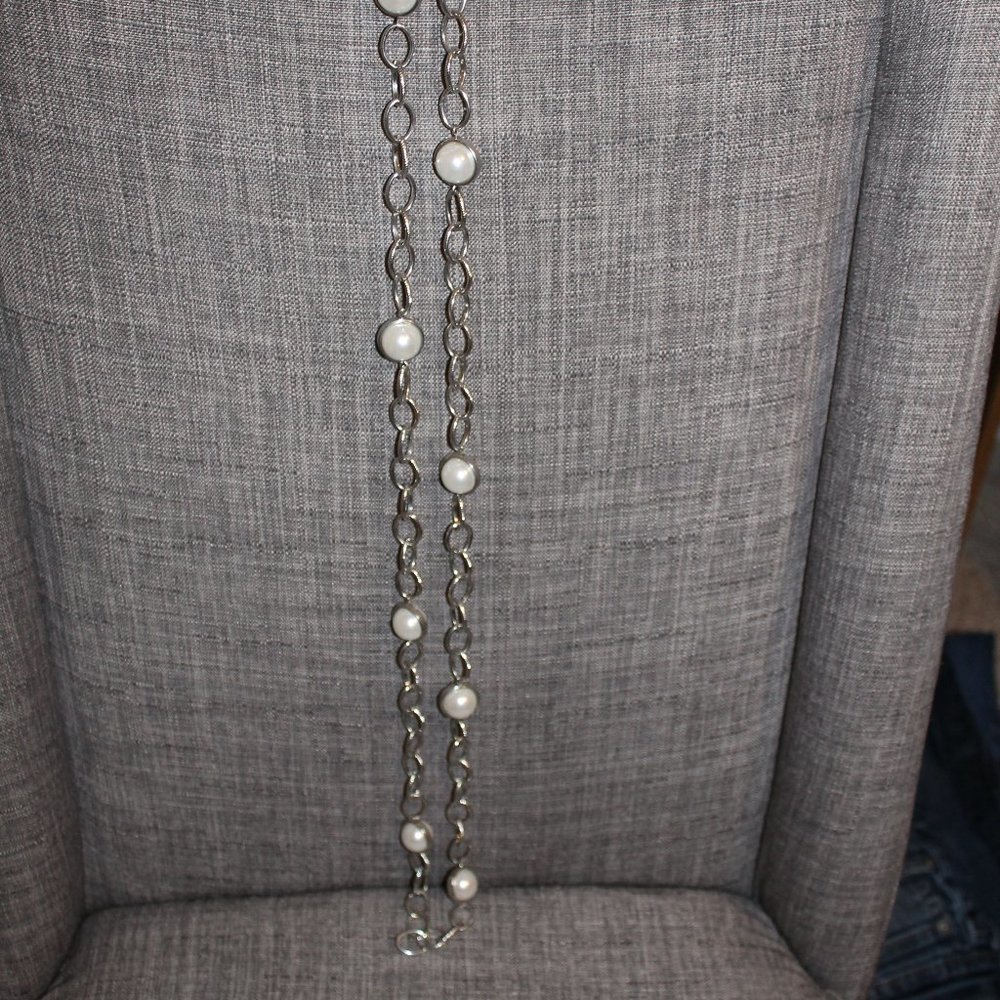 Avenue Silver and Pearl Necklace